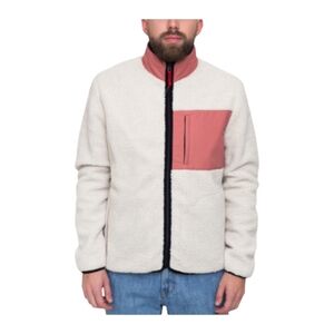 WeSC Moritz Teddy Fleece Jacket Full Zip Color Block Unisex
